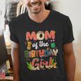 Mom And Dad Birthday Girl Matching Family Party Decorations Men's V-Neck T-Shirt