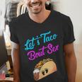 Mom Dad Let's Taco Bout Sex Gender Reveal Party Men's V-Neck T-Shirt