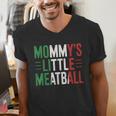 Mommy's Little Meatball Italian Quote Family Dad Mom Kids Men's V-Neck T-Shirt