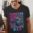 Monster Truck Dad Family Matching Shirt Truck Lovers Men's V-Neck T-Shirt Monster Truck Dad Family Matching Shirt Truck Lovers Men's V-Neck T-Shirt