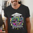 Mother Of a 2025 Graduate Tie Dye Class Senior Graduation 25 Men's V-Neck T-Shirt