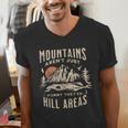 Mountains Aren't They'Re Hill Areas Dad Joke Word Pun Men's V-Neck T-Shirt