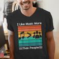 I Like Music More Than People Introvert Saying Quote Men's V-Neck T-Shirt