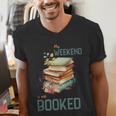 'My Weekend Is All Booked' Reading Book Introvert Librarian Men's V-Neck T-Shirt 'My Weekend Is All Booked' Reading Book Introvert Librarian Men's V-Neck T-Shirt