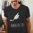 Nailed It Shirt Cute Graduation Grad Cap Men's V-Neck T-Shirt