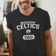NBA Boston Celtics Dad Arched Team Logo Men's V-Neck T-Shirt