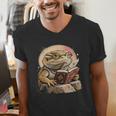 Nerdy Bearded Dragon Glasses Book Reading Men's V-Neck T-Shirt Nerdy Bearded Dragon Glasses Book Reading Men's V-Neck T-Shirt