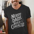 Nerdy Dads Build Character RPG Dice Father Humor Men's V-Neck T-Shirt Nerdy Dads Build Character RPG Dice Father Humor Men's V-Neck T-Shirt