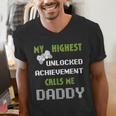 Nerdy Father Day Gamer Dad Daddy Men Love Video Gaming Men's V-Neck T-Shirt Nerdy Father Day Gamer Dad Daddy Men Love Video Gaming Men's V-Neck T-Shirt