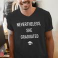 Nevertheless She Graduated Graduation For Her Men's V-Neck T-Shirt