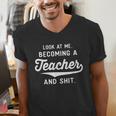 New Teacher Gifts Graduation Women Men Become Teachers Men's V-Neck T-Shirt