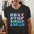 Next Stop Kindergarten Groovy Graduation Last Day Of School Men's V-Neck T-Shirt