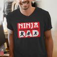 Ninja Dad Matching Family Ninja Warrior Men's V-Neck T-Shirt