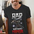 Ninja Favor Shirt For Men Dad Of The Birthday Boy Men's V-Neck T-Shirt