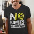 No Limits Cool Class Of 2019 Graduation Men's V-Neck T-Shirt