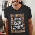 I Have No Shelf Control Book Lovers Vintage Floral Men's V-Neck T-Shirt