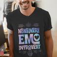Nonbinary Emo Introvert Pride Trendy Mystic Teen Goth Style Men's V-Neck T-Shirt Nonbinary Emo Introvert Pride Trendy Mystic Teen Goth Style Men's V-Neck T-Shirt