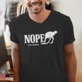 Nope Not Today Ostrich Sarcastic Introvert Humor Men's V-Neck T-Shirt Nope Not Today Ostrich Sarcastic Introvert Humor Men's V-Neck T-Shirt