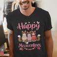 Norwegian Forest Cat Happy Meowentines Valentine Dad Mom Men's V-Neck T-Shirt Norwegian Forest Cat Happy Meowentines Valentine Dad Mom Men's V-Neck T-Shirt