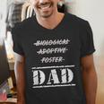 Not Biological Adoptive Foster But Dad T-Shirt For Fathers Men's V-Neck T-Shirt