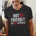 Not Friendly Do Not Approach Witty Introvert Tee Men's V-Neck T-Shirt