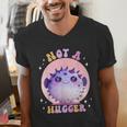 Not a Hugger Cute Pufferfish Autism Awareness Introverts Men's V-Neck T-Shirt