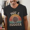 Not A Hugger Retro Sea Urchin Sarcastic Introvert Men's V-Neck T-Shirt