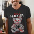 Not A Hugger Teddy Bear Antisocial Introvert Men's V-Neck T-Shirt Not A Hugger Teddy Bear Antisocial Introvert Men's V-Neck T-Shirt