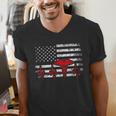 Nurse 2018 American Flag Tee Nursing School Graduation Men's V-Neck T-Shirt