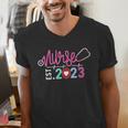 Nurse Graduation RN Nursing School Nurse Established 2023 Men's V-Neck T-Shirt