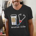Nurse Life Graphic Nursing School Graduation Men's V-Neck T-Shirt
