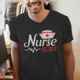 Nurse Nursing School Graduation Est 2018 Shirt Men's V-Neck T-Shirt