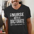 Nurse PhD Doctorate Graduation Doctor Nursing Practice Men's V-Neck T-Shirt