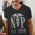 Nurse Practitioner Graduation Caduceus NP Degree 2019 Men's V-Neck T-Shirt
