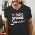 Nursing School Survivor Nurse Graduation Medical T-Shirt Men's V-Neck T-Shirt