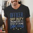 Officer Off Duty Dog Dad Cop Police Retirement Men's V-Neck T-Shirt Officer Off Duty Dog Dad Cop Police Retirement Men's V-Neck T-Shirt