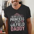 Oilfield Dad Oilfeild My Daddy Works In The Oilfield Men's V-Neck T-Shirt