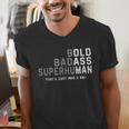 Old Man Saying Gag Fathers Day Birthday Dad Men Men's V-Neck T-Shirt