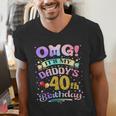 OMG It's My Daddy's 40th Birthday Happy 40 Years Old Men's V-Neck T-Shirt