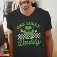 One Lucky Daddy St Patricks Day Dad Father Men's V-Neck T-Shirt