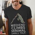 Outdoor Introvert Vibes Weekend Climber Men's V-Neck T-Shirt Outdoor Introvert Vibes Weekend Climber Men's V-Neck T-Shirt