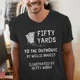 Outhouse Dad Guy Pun Humor Redneck Potty Joke Gag Men's V-Neck T-Shirt