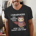 Owl Elementary Graduation Shirt-6th Grade Graduation Men's V-Neck T-Shirt