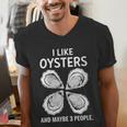 I Like Oysters And Maybe Three People Saying Introvert Men's V-Neck T-Shirt I Like Oysters And Maybe Three People Saying Introvert Men's V-Neck T-Shirt