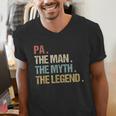 Pa The Man Myth Legend Shirt Father Dad Men's V-Neck T-Shirt Pa The Man Myth Legend Shirt Father Dad Men's V-Neck T-Shirt