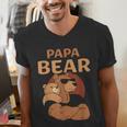Papa Bear Bears Animal Pun Lover Dad Father Daddy Father's Men's V-Neck T-Shirt Papa Bear Bears Animal Pun Lover Dad Father Daddy Father's Men's V-Neck T-Shirt