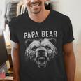 Papa Bear Best Idea Fathers Day Bear For Men Dad Men's V-Neck T-Shirt