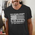 Papa Because Grandpa Is For Old Guys Dad Father Saying Men's V-Neck T-Shirt