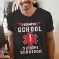 Paramedic School Graduation Shirt Survivor Men's V-Neck T-Shirt