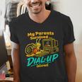 My Parents Survived Dial Up Internet Nostalgia 90s Men's V-Neck T-Shirt My Parents Survived Dial Up Internet Nostalgia 90s Men's V-Neck T-Shirt